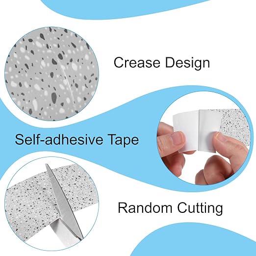 PATIKIL Caulk Tape 1.5" x 16 Ft, Self Adhesive Sealing Tape Waterproof Toilet Tub Caulk Sealant Strip Sealing Trim for Kitchen Bathroom Toilet Bathtub Sink Countertop, Deep Grey