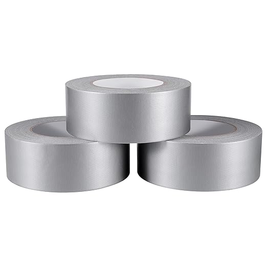 Reniteco Silver Duct Tape- 2 inches x 45 Yards, Waterproof & All-Weather, No Residue, UV Resistant, Heavy Duty for Car, Home & Outdoor Repairs, 3 Rolls