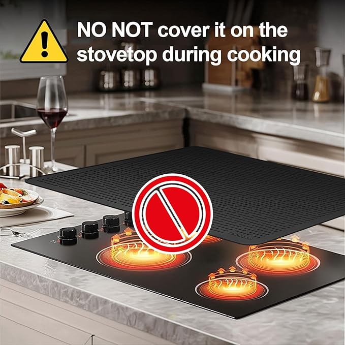 Silicone Stove Gap Covers with Stainless Steel, Oven Gap Filler Seals Gaps Between Stovetop and Counter, Stove Gap Guards Range Trim Kit, Easy to Clean Stove Gap Guard (Black 2 Pack,25"with mat)
