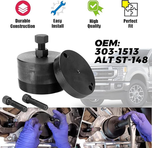 303-1513 Rear Crankshaft Seal Remover Tool Compatible with 11-21 Ford Super Duty F-250/F-350/F-450/F-550, 16-21 F-650/F-750, 6.7L Power Stroke Diesel, Replace Alt ST-148