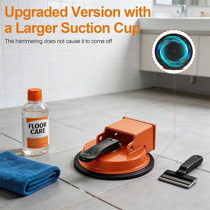 Floor Gap Fixer Tool,2026 New Heavy Duty Floor Gap Fixer Tool with Enhanced Suction Cup for Laminate, Vinyl, Hardwood & Engineered Wood Flooring - Comes with 1 Pair Gloves, Orange