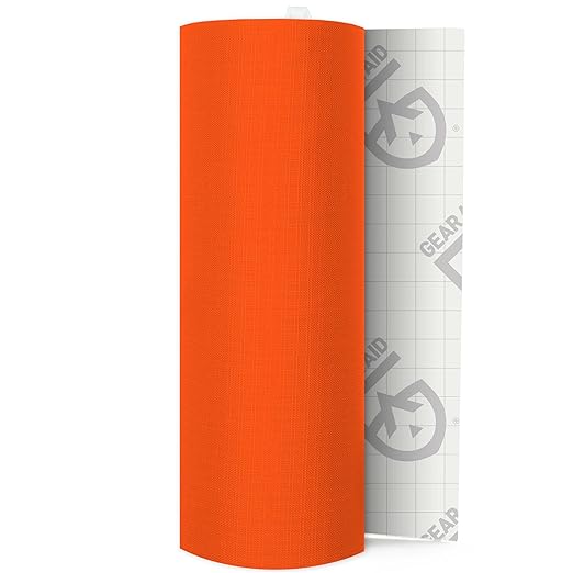 GEAR AID Tenacious Tape 3” x 20” Micro-Ripstop Fabric Gear Repair Tape, Fix Holes and Rips in Puffy Jackets, Rain Gear, Tents, Sleeping Bags and Outdoor Equipment, Orange, 1 Roll
