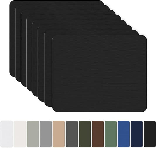 OAZ 8 Pieces 7.87 x 5.9 inch Nylon Repair Patches Nylon Fabric Patch Self-Adhesive Fabric Repair Tape Waterproof Lightweight Outdoor Gear Patch Kit for Down Jacket Clothing Tent Bag (Black)