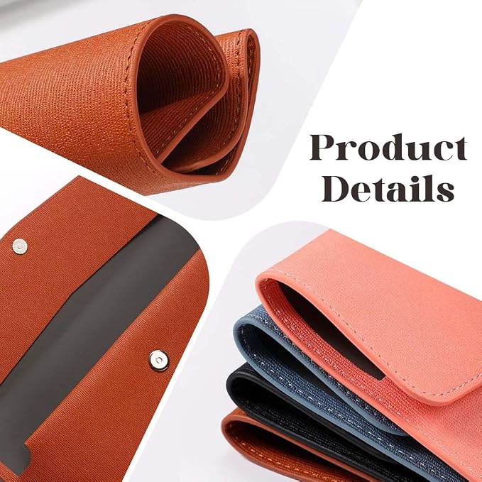 A4 PU Leather File Holder Document Folder Pink Thin Waterproof Portfolio Filing Envelope Oragnizer Pocket Storage Case with Snap Closure for Receipt Contract Stationery Tablet