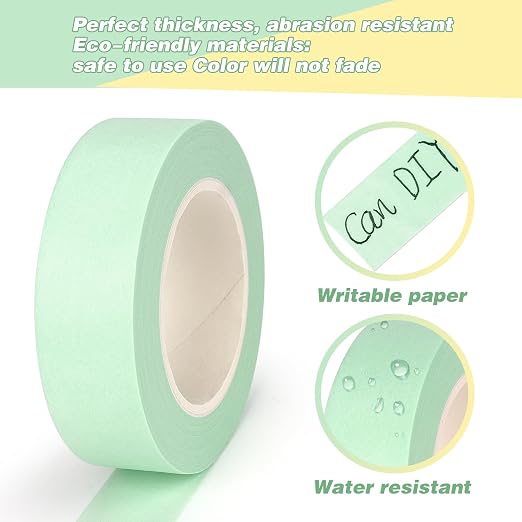 Hutou 8 Rolls Washi Tape Colored Masking Tape 1/2 Inch, Pastel Colors | Rainbow Colors Painters Tape Colorful Craft Art Paper Tape Labeling DIY Decorative Coding Teaching Supplies