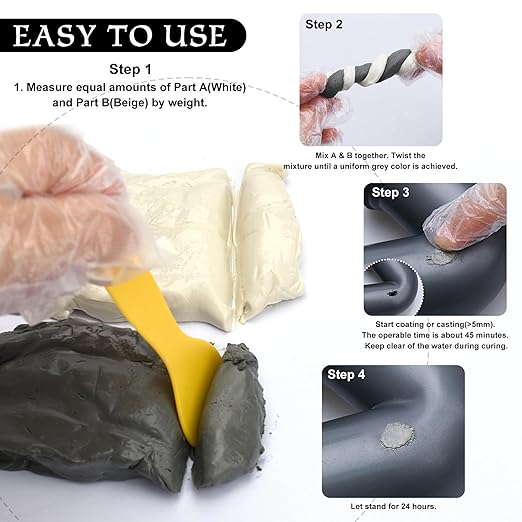 Epoxy Putty - 8oz / 227g Pool Putty, 2 in 1 Underwater or Above Fast Repair, Fix Leaks, Cracks, Filling, Sculpting - 2 Part Epoxy Sculpt Clay for Metal, Tile, Concrete, Plastic, Ceramics (White)