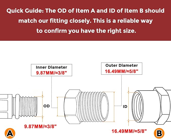 Pack of 5, 3/8" Male NPT to 1/8" FeMale NPT Solid 304 Stainless Steel Hex Bushing, Hose Fittings Adapter Reducer for Pipe Leak Repair, Bathroom Remodeling, Tool Extensions