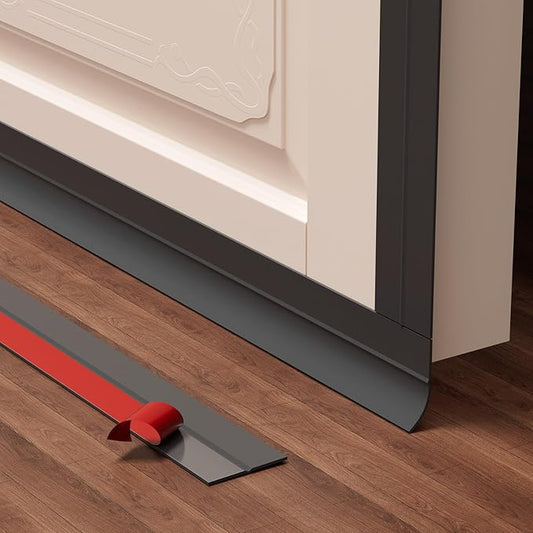 Door Seal Strip for Door Frame, 36ft Silicone Door Gap Filler, Shower Glass Door Seal Strip Bottom & Side Sealing, 2 Inch Wide Weather Stripping