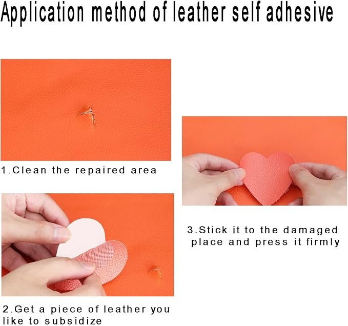 8 Pieces of Self-Adhesive Leather Repair Patches Tape Stickers for Sofas, Bags,Furniture,Car Seats,Waterproof and wear-Resistant (White)