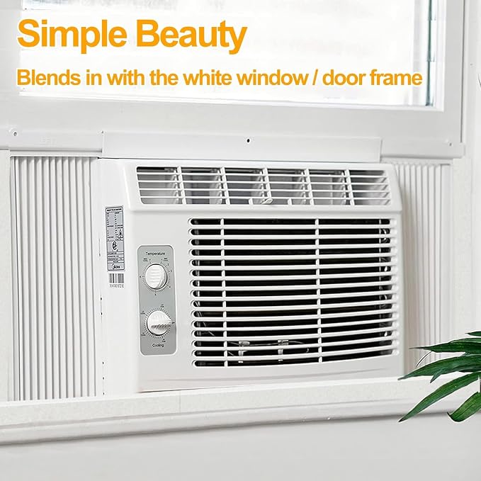 High Density Foam Tape Air Conditioner Window Seal, 2x1 Inch Thick Foam Stripe with Adhesive for Window AC Insulation, Weather Stripping for Doors and Windows Insulation, AC Foam Tape, White