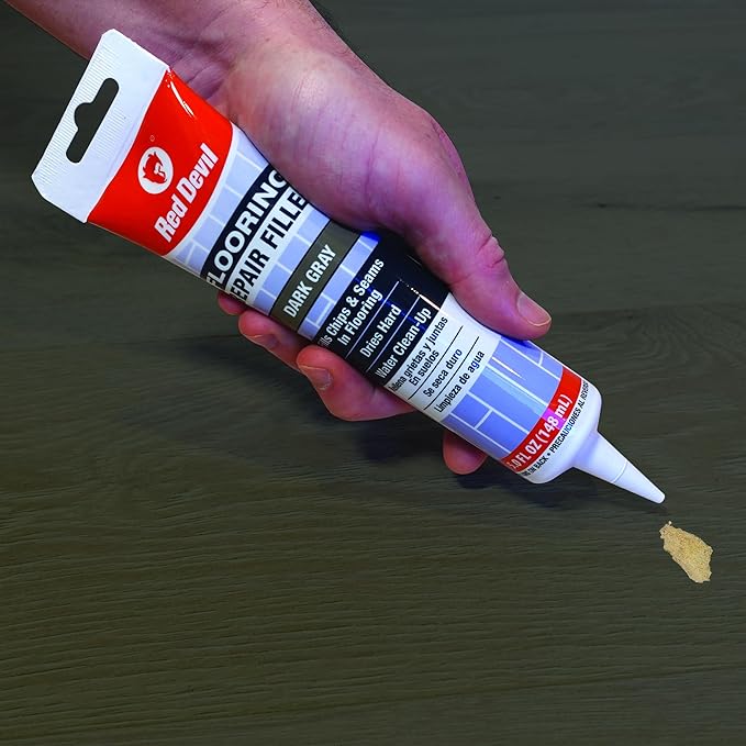 Red Devil 056055 Flooring Repair Filler, 5 oz., Dark Gray, 4 Pack