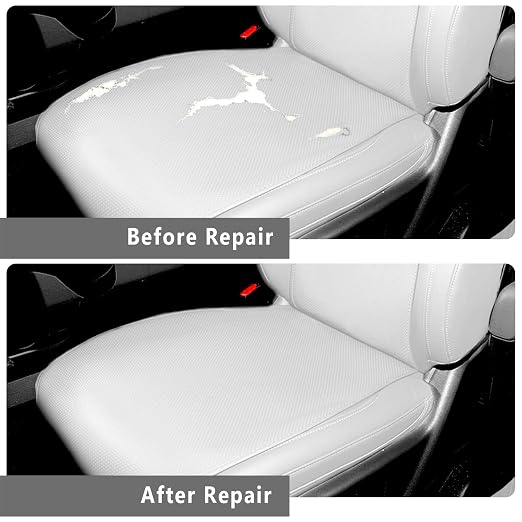 Leather Repair Patch, Breathable Perforated Self Adhesive Repair Patch, Furniture Couch Car Seats Office Chairs Sofa Repair Refurbished Faux Leather Patch (White,15.7x59 inch)