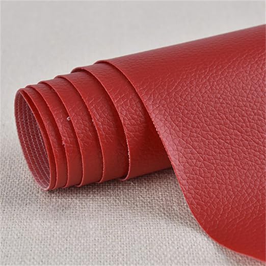 Large Leather Repair Patch for Couches 25 x 30 cm Leather Repair Tape Self,Repair Patch Self Adhesive Waterproof for Couches, Furniture, Kitchen Cabinets, Car Seats Bright red