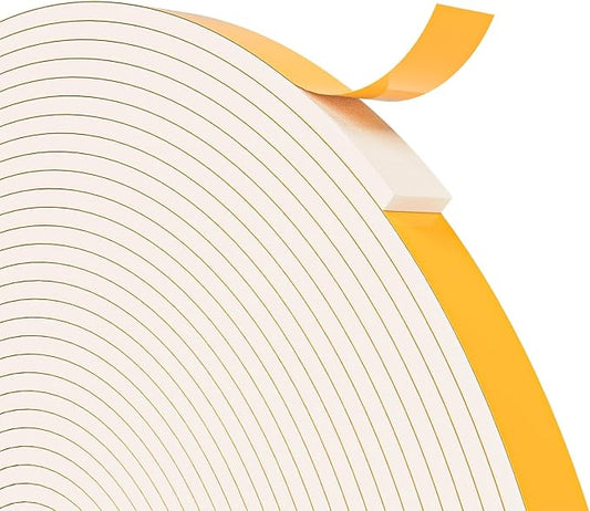 33FT EVA Foam Weather Stripping Door Seal, Self-Adhesive Weatherstrip Tape for Door Frame, Window Gaps, Soundproof Insulation