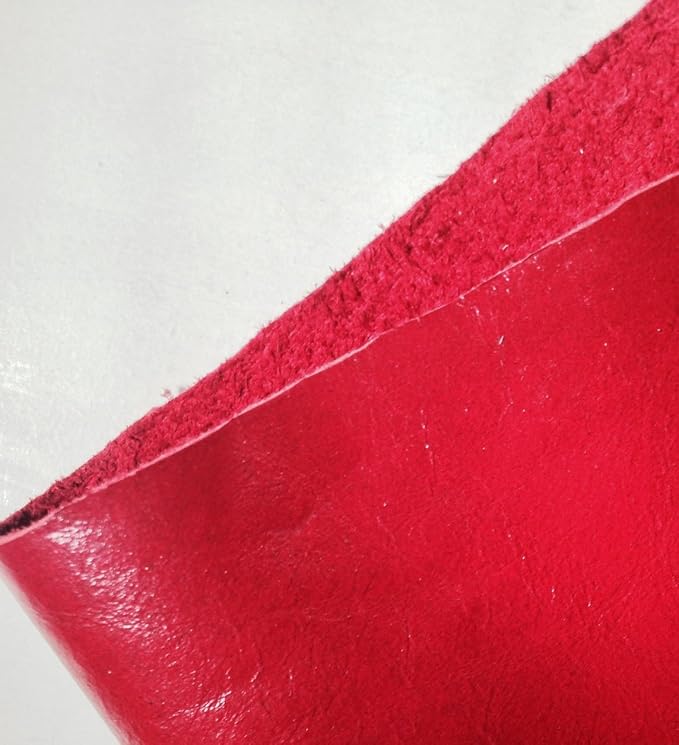 REED Leather HIDES - Cow Skins for Upholstery Crafts (10 Square Foot, RED) | Arts and Crafts