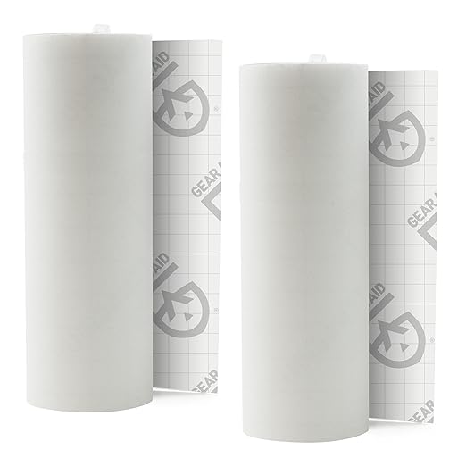 GEAR AID Tenacious Tape 3” x 20” Clear Vinyl Gear Repair Tape, Fix Holes and Rips in Jackets, Rain Gear, Tents, Sleeping Bags and Outdoor Equipment, Clear, 2 Rolls