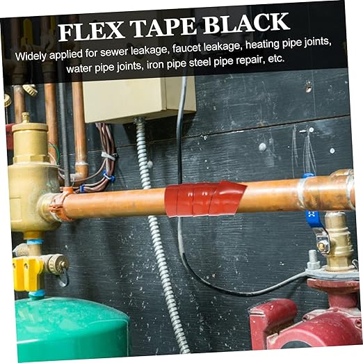 TEHAUX 3pcs Rubberized Seal Tape Mastic Duct Tape for Outdoor Leakproof Repair