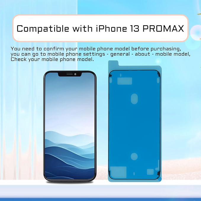 5 PCS for iPhone 13 Pro Max Waterproof Pre-Cut Adhesive Sticker | Screen Sealing Tape 6.7" Repair Water Resistant Internal Fix Stickers Kit for 13ProMax A2641 A2643 A2644 A2645 A2484
