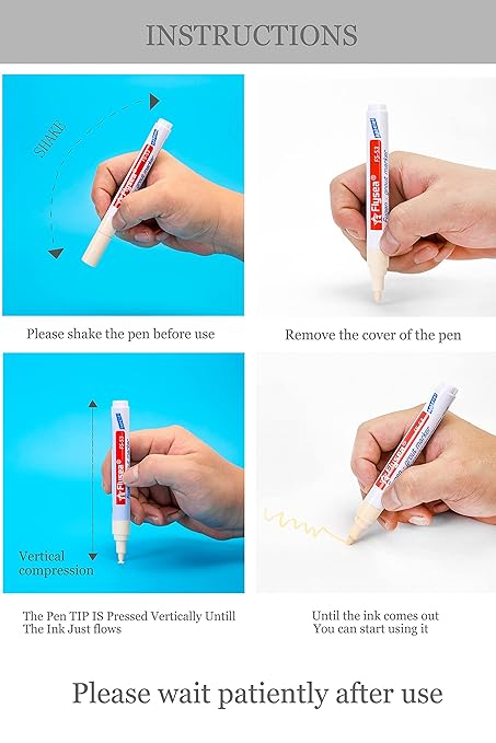 10 Piece Wall Grout Color Pen Refill - Tile Repair, Gap Grout Renew Marker for Tiles, Floor, Kitchen, Bathroom (Khaki)