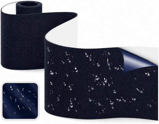 Canvas Repair Tape, Heavy Duty Waterproof Self-Adhesive Fabric Repair Patch for Tent, Sofa, Boat Covers, Chairs, Awning & Camping Outdoor Gear, 3.9"x63", Navy