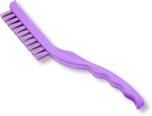 SPARTA Detail Brush Grout Brush, Crevice Brush with Hanging Hole for Bathroom, Kitchens, Countertop, Plastic, 9 Inches, Purple