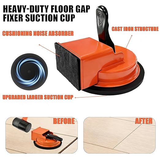 Heavy Duty Laminate Floor Suction Cup Repair Tool, for Laminate, Wood, Tile, Vinyl Floor Gap Repair Tool Close Unsightly Seams Designed for DIY Enthusiasts (1)