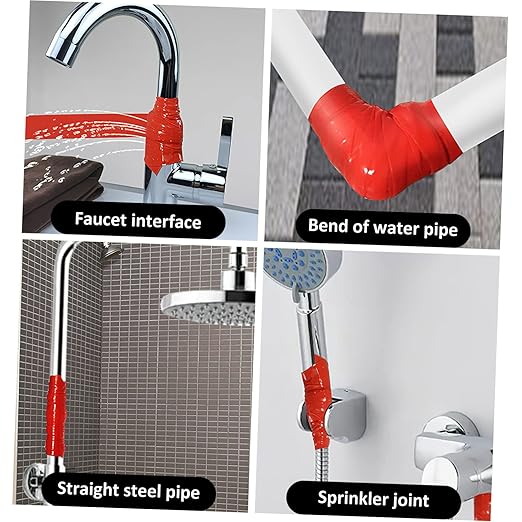 Hemobllo Pipe Sealing Tape Silicone Repair Band for PVC Ppr Metal Pipes Leak Stop Self Adhesive Flexible Sealant Tape for Plumbing and Emergency Fix