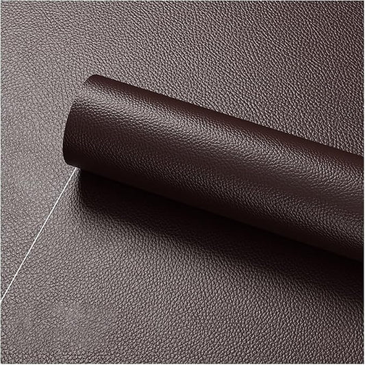 Faux Leather Repair Patch 19.7 × 19.7In,Reddish Brown Self - Adhesive Leather Repair, 2.5MM Thick Upholstery Leather for Upholstery Crafts, DIY Sewing, Sofas, Furniture, Car Seats, Chairs(1Pcs)