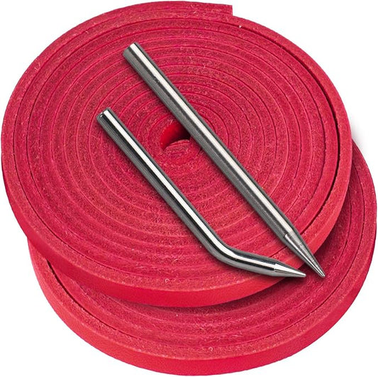 Baseball Glove Lace, Mitt Lace Repair Kit Softball 2 Leather Laces and 2 Lacing Needles for Catcher's Glove