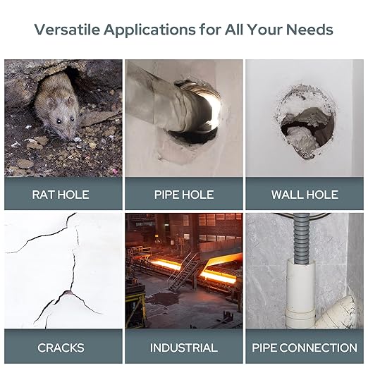 New Type White Waterproof Sealant Mastic, Repair Sealing Clay, Quick Mending Mud for Drain Connection, Wall Hole, Air Conditioning Hole Waterproof Seal Putty (12-Pack)