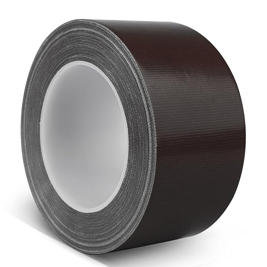 Dark Brown Duct Tape Heavy Duty, 1.88 Inch x 35 Yard Waterproof Strong Adhesive Duct Tape for Indoor Outdoor Repairs Tear by Hand, 1 Roll