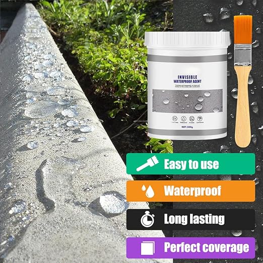Waterproof Anti-Leakage Agent, Super Invisible Waterproof Transparent Anti-Leaking Insulation Sealant, Multi-Surface Leak Repair Coating Strong Bonding Sealant (300ml)
