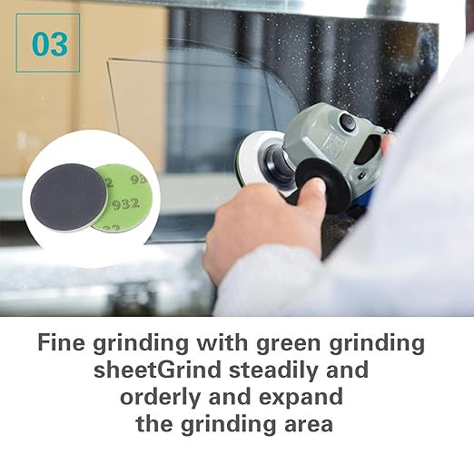 Glass Scratch Repair Kit, 5 Inch Silicon Carbide Mesh Sanding Pads Set - 3PCS Coarse/Fine/Polishing Pads forTempered Glass, Shower Screen Repair, Reusable Anti-Clog