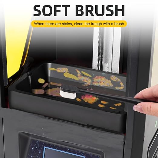 YIBECO 8pcs UV Resin 3D Printer Must-Have Tools, Scrapers, Silicone Spatulas,Brushes for Resin Transfer Cleaning and Protection Release FEP Film Vat Tank,3D Printer Accessories (8PCS)
