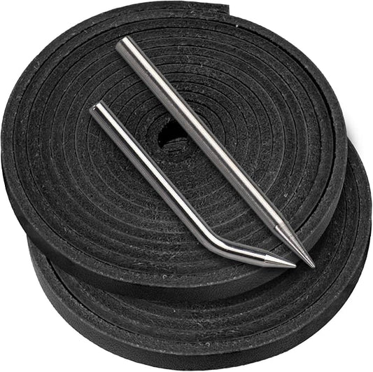 Baseball Glove Lace, Mitt Lace Repair Kit Softball 2 Leather Laces and 2 Lacing Needles for Catcher's Glove