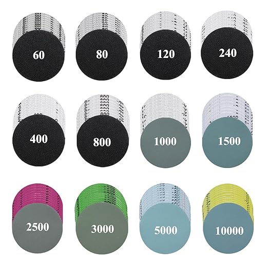 92PCS 3 Inch Wet Dry Sanding Discs for Dremel Tool Accessories,60-10000 Grit Hook and Loop Sandpaper for Dremel Polishing Kit,Used for Car Headlight Restoration,Metal,Resin Polishing
