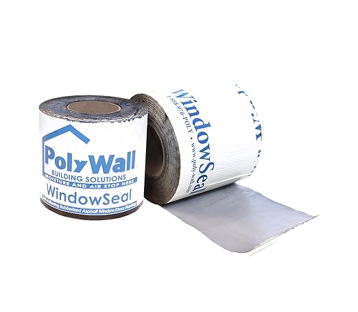 POLYGUARD WindowSeal Window and Door Flashing Tape, 6 in x 100 ft Roll, 20 mil Thick, Self-Sealing & Self-Adhering Waterproof Barrier, Pack of 2