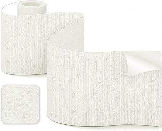 Canvas Repair Tape, Heavy Duty Waterproof Self-Adhesive Fabric Repair Patch for Tent, Sofa, Boat Covers, Chairs, Awning & Camping Outdoor Gear, 3.9"x63", White