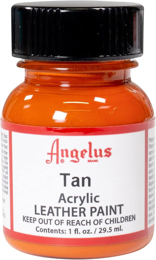 Angelus Acrylic Leather Paint for Shoes, Couches, Sofas, Jackets and More - Tan - 1 oz