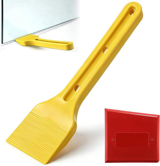 Feekoon Plate Glass Lifting Tool & Silicone Caulk Finishing Set, Window Glazing Positioning and Caulk Shaping Tools, for Window, Door & Panel Installation