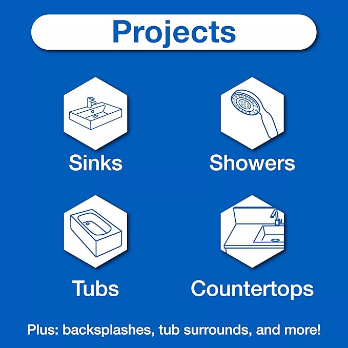 GE Silicone 1 Tub & Tile, White, 10.1 fl oz Cartridge, Pack of 1