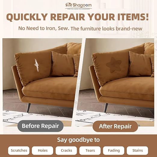 Suede Repair Patch, 17X79 Inch Fabric Large Repair Tape, Self-Adhesive Patches for Furniture, Sofa, Car Interior, Shoes, Hand Bag, Clothing (Dark Brown, 17X79 Inch)
