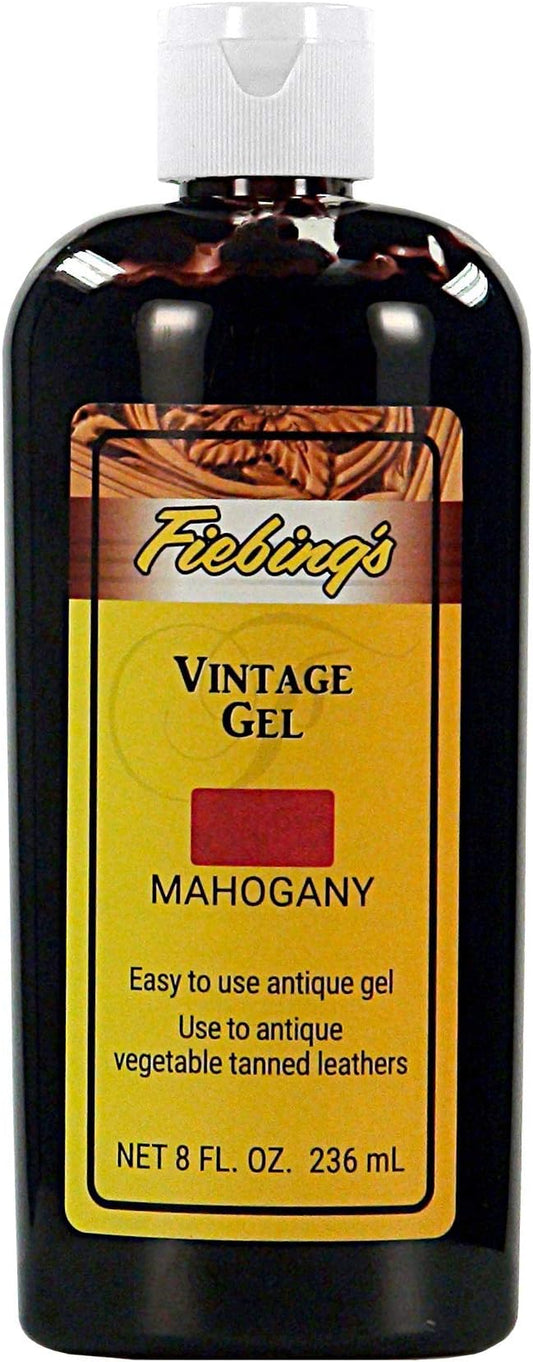 Fiebing's Vintage Gel - Mahogany 8oz - Antique Gel for Leather