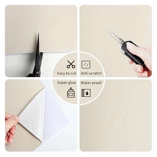 BSZHTECH Leather Repair Tape, Self-Adhesive Leather Repair Patch for Couch Furniture Sofas Car Seats, Advanced PU Vinyl Leather Repair Kit (Beige, 3.9X79 inch)