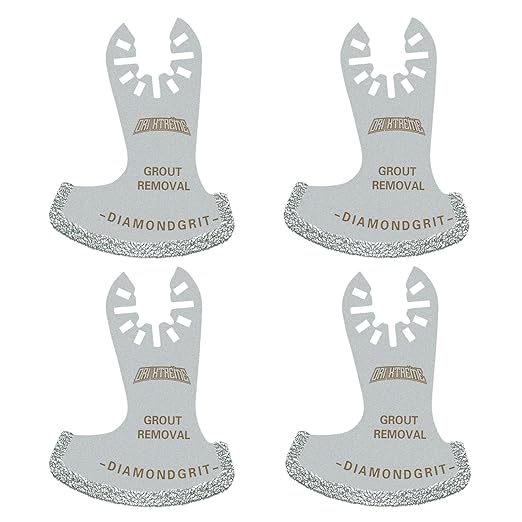 Oscillating Multi Tool Swing Diamond Blades, Diamond Oscillating Tool Blade, Mortar Cutting Saw Blades for Grout Removal, 4-Pack