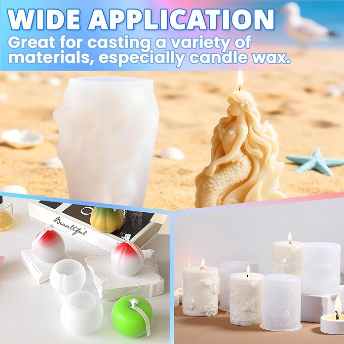 Silicone Mold Making Kit, 0A Liquid Silicone Rubber 66OZ, Extra Soft & Elastic Molding Silicone – Bubble-Free, Easy Demold for Resin Molds, 3D Molds, Candle Molds, Soap Molds