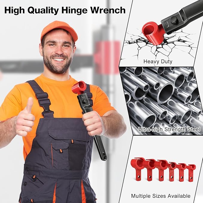 Vdsfand 6 in 1 Door Hinge Adjustment Tool Kit Door Gap Adjustment Tool for Precise Hinge Gap Adjustment Upgraded Hinge Gap Adjusting Wrench for Installation and Repair of Residential and Commercial