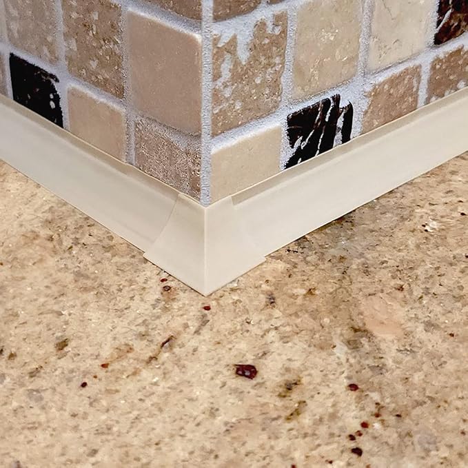 InstaTrim Corner & End Caps - Six Ivory 3/4" Wide Caulk Strip Corner and End Pieces - Finishing Caps for Corners & Exposed Ends - Paintable