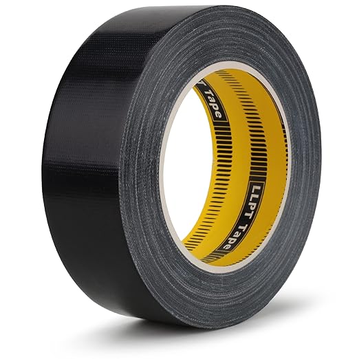 LLPT Duct Tape Premium Grade 1.6 Inches x 108 Feet x 11 Mil Easy Tear Residue Free Strong Adhesive Color Black (DT401)