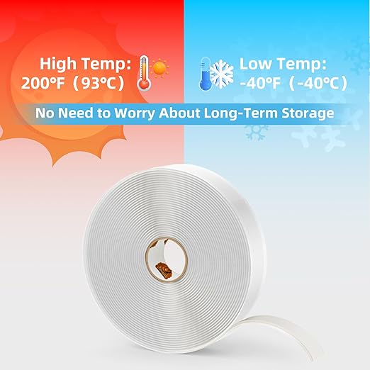 TAPEBEAR Butyl Tape 1 Inch x 30 Ft White, 1/8 in Thick Plumbers Putty Tape RV Sealant Tape Window Sealing Tape Leak Proof Double Sided Butyl Caulking Tape for Boat Sealing, EDPM, Automotive, 3Rolls
